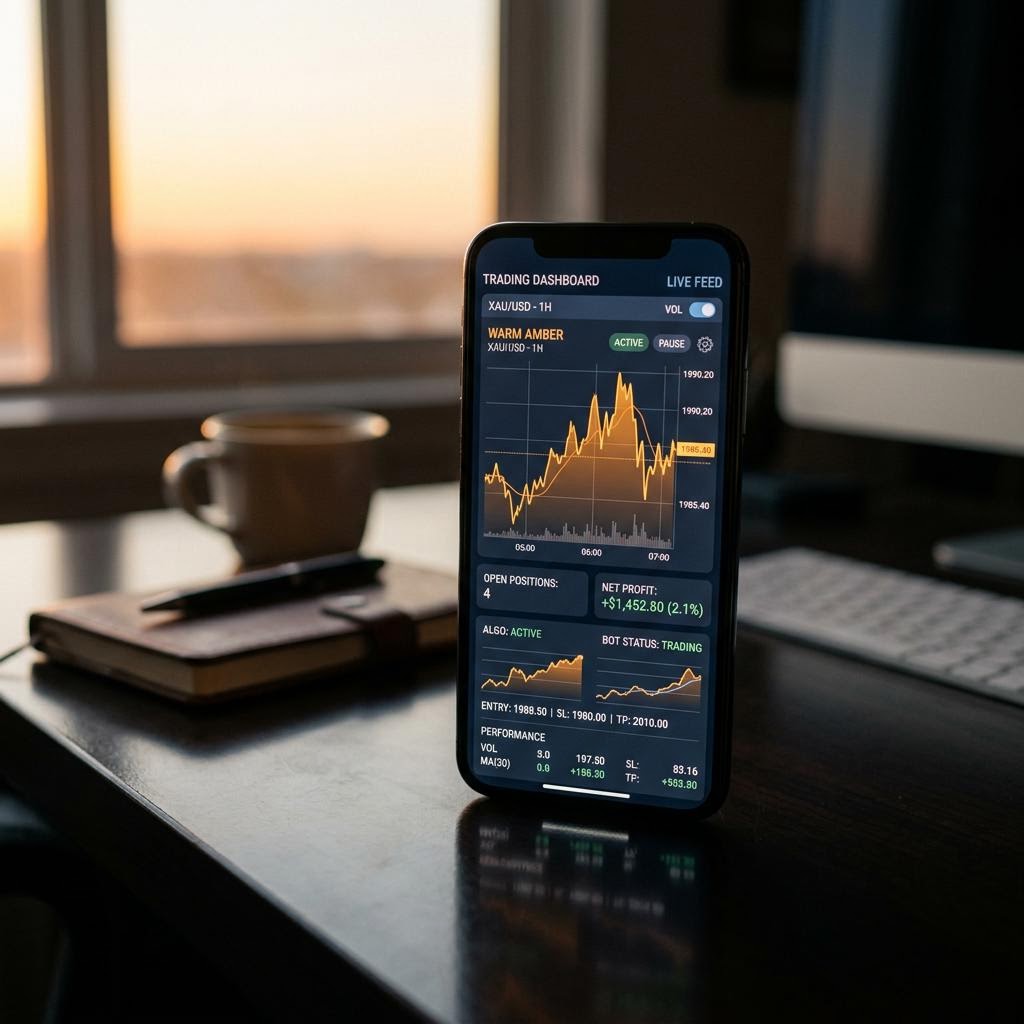 Reustep AI crypto trading platform rozhranie na smartfóne